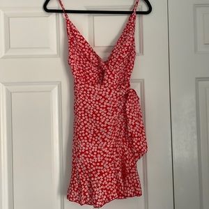White Fox Yacht Club Mini Dress Red Print